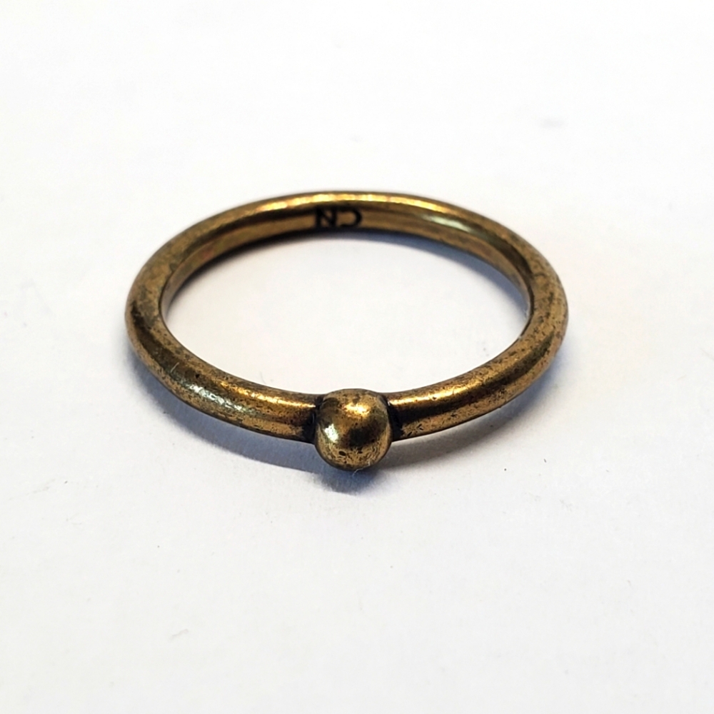 Silpada K&R Brass Bead Stacking Band Ring
